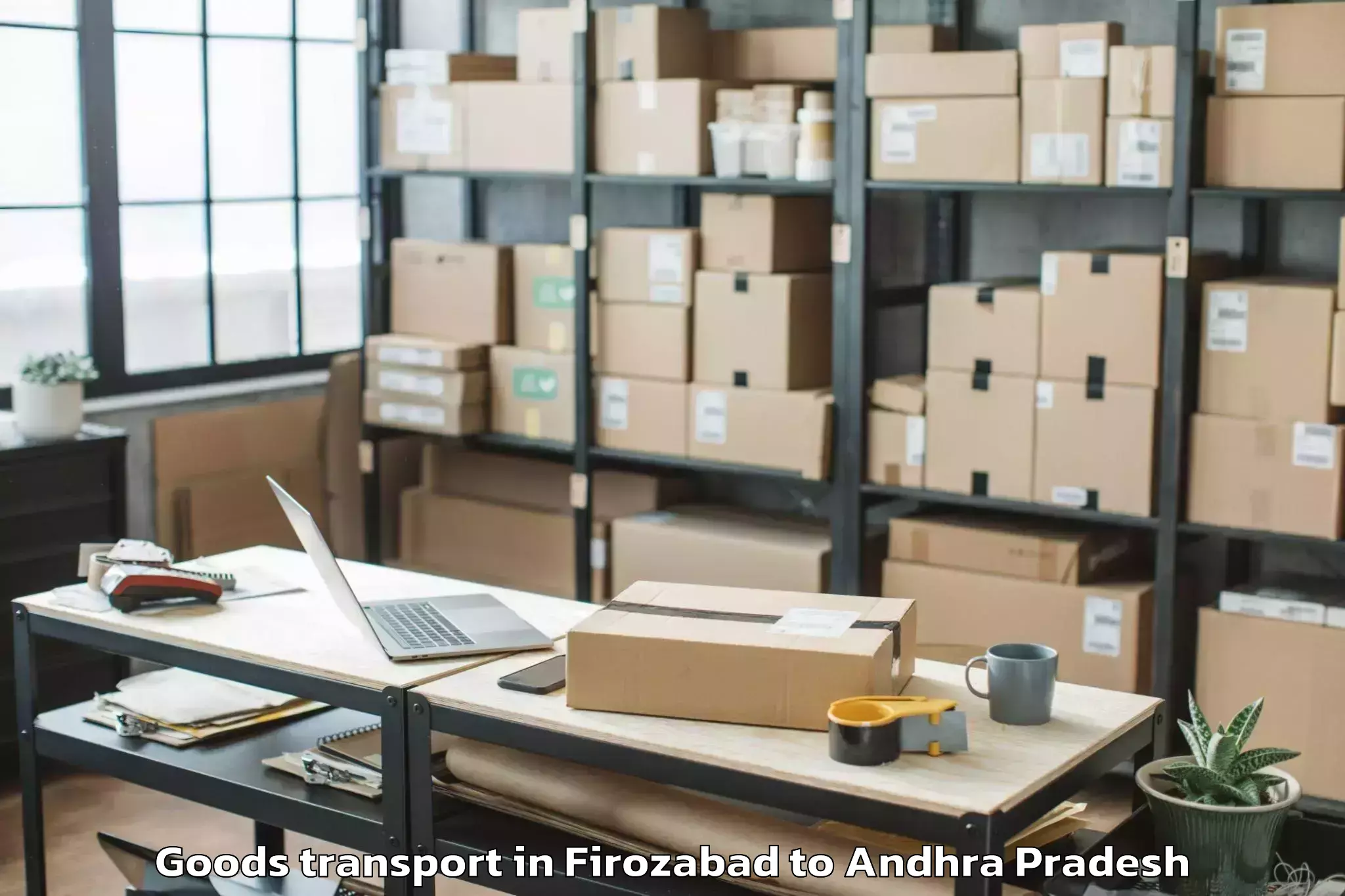 Professional Firozabad to Gangadhara Nellore Goods Transport